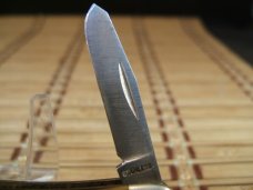 SCHRADE 855 RB VINTAGE U.S.A. MADE 1970-73 MEDIUM SIZED TRIPLE BLADE STOCKMAN FOLDING POCKET KNIFE