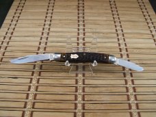 SCHRADE 855 RB VINTAGE U.S.A. MADE 1970-73 MEDIUM SIZED TRIPLE BLADE STOCKMAN FOLDING POCKET KNIFE