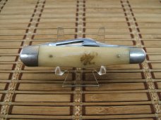 BEAR HUNTER SOLINGEN GERMANY VINTAGE LARGE 4 BLADE STOCKMAN UNUSED & UNCARRIED FOLDING POCKET KNIFE