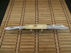 BEAR HUNTER SOLINGEN GERMANY VINTAGE LARGE 4 BLADE STOCKMAN UNUSED & UNCARRIED FOLDING POCKET KNIFE