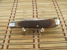 SCHRADE OLD TIMER 194OT GUNSTOCK TRAPPER VINTAGE U.S.A. MADE LINER LOCK CARBON STEEL POCKET KNIFE