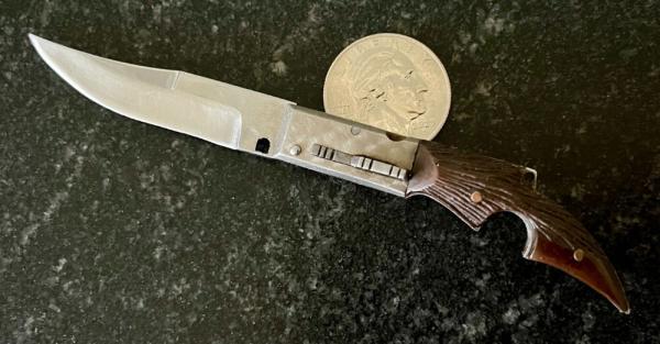 Russian Prison Knife (RPK) Switchblade, Miniature Deer Foot, Used Russian Prison Knife (RPK) Switchblade, Miniature Deer Foot, Used
