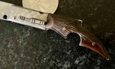 Russian Prison Knife (RPK) Switchblade, Miniature Deer Foot, Used 