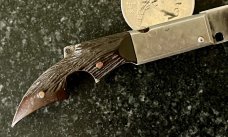 Russian Prison Knife (RPK) Switchblade, Miniature Deer Foot, Used 