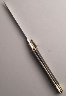 10" Hubertus German "Slimline" Springer Stiletto, Horn, EXPORT MODEL, NOS vintage collector, c.1984 