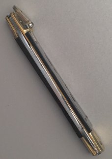 10" Hubertus German "Slimline" Springer Stiletto, Horn, EXPORT MODEL, NOS vintage collector, c.1984 