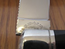 Schatt & Morgan Linen Micarta Pearl Shield Mountain Man Folding Lock Back Hunter Pattern # 3L