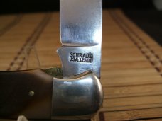 SCHRADE OLD TIMER 125OT MUSTANG VINTAGE OLDER HIGH CARBON STEEL BLADE LINERLOCK FOLDING POCKET KNIFE