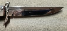 Extender Bowie Swing-guard Switchblade Knife with Horn Handles 