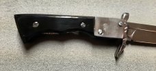 Extender Bowie Swing-guard Switchblade Knife with Horn Handles 