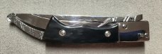 Extender Bowie Swing-guard Switchblade Knife with Horn Handles 