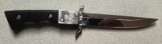 Extender Bowie Swing-guard Switchblade Knife with Horn Handles 