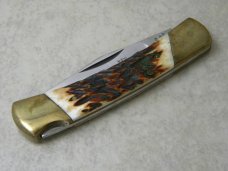 Parker Cut. Co. Japan Bone Leopard Lockback Knife 