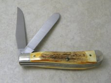 Schrade + USA Stag Trapper Knife 1982 NKCA Club Knife