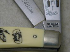 Schrade + USA 505SC Scrimshaw Cowboy Series Stockman Knife