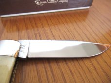 Schatt & Morgan Antique White  Bone Mountain Man Folding Lock Back Hunter Pattern # 3L