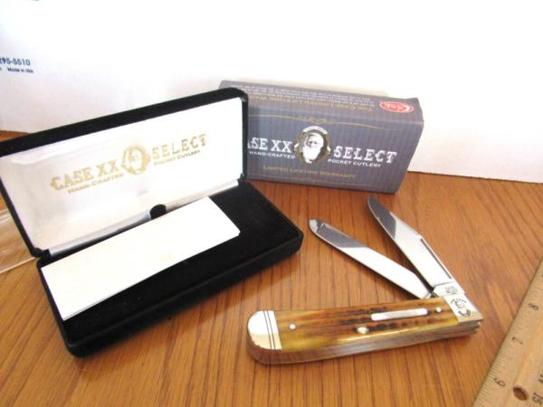 Case XX Select 2018 Pearl Shield Antique Bone Trapper Pattern # 6254 Case XX Select 2018 Pearl Shield Antique Bone Trapper Pattern # 6254