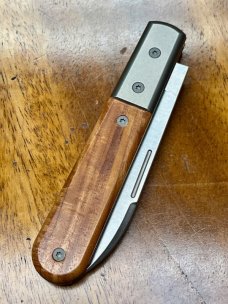 LionSTEEL Roundhead Barlow with Santos wood Handles and M390 Spearpoint Blade