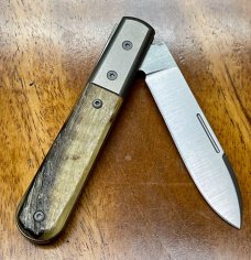 LionSTEEL Roundhead Barlow with Rams Horn Handles and M390 Spearpoint Blade