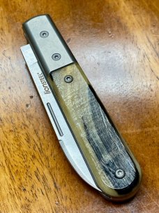 LionSTEEL Roundhead Barlow with Rams Horn Handles and M390 Spearpoint Blade