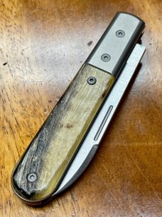 LionSTEEL Roundhead Barlow with Rams Horn Handles and M390 Spearpoint Blade