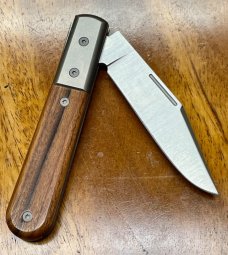 LionSTEEL Shuffler Barlow with Santos Wood Handles and M390 Clip Point Blade.
