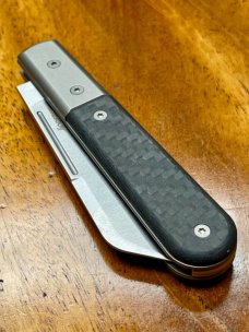LionSTEEL DOM Barlow with Carbon Fiber Handles and M390 Sheepsfoot Blade