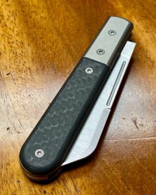 LionSTEEL DOM Barlow with Carbon Fiber Handles and M390 Sheepsfoot Blade