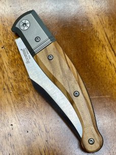 LionSTEEL Gitano Jack Knife with Niolox Stainless Clip Point Blade and Olive wood Handles