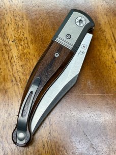 LionSTEEL Gitano Jack Knife with Niolox Stainless Clip Point Blade and Santos wood Handles