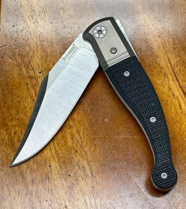 LionSTEEL Gitano Jack Knife with Niolox Stainless Clip Point Blade and G10 Black Handles