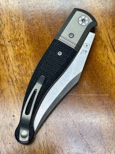LionSTEEL Gitano Jack Knife with Niolox Stainless Clip Point Blade and G10 Black Handles