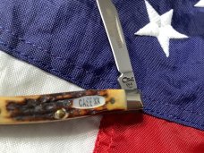 Case xx 1997 Sweet Pen Knife Pearl Premier Shield -1 of 100 Mdl# 5233 SS w/ Super Stag Handles -NOS 