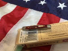 Case xx 1997 Tiny Stockman Knife (Mdl# 6333) w/ Nice Red Bone Handles -NOS