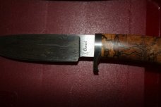 Peter Crowl Damascus Fixed Blade Knife Journeyman Smith