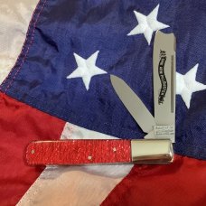 Vintage Parker Cut Co "One Arm Pillbuster" with Beautiful Red Sparkle Handles - NOS