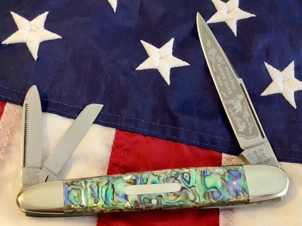 1999 Bulldog Celebrated Dirk Whittler w/ Fiery Abalone Pearl Handles -Mint 1999 Bulldog Celebrated Dirk Whittler w/ Fiery Abalone Pearl Handles -Mint