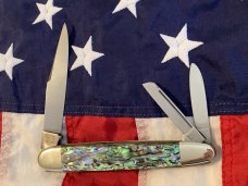 1999 Bulldog Celebrated Dirk Whittler w/ Fiery Abalone Pearl Handles -Mint
