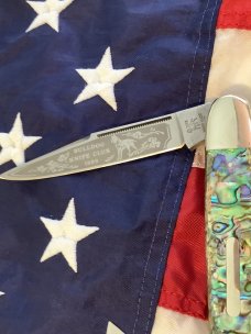 1999 Bulldog Celebrated Dirk Whittler w/ Fiery Abalone Pearl Handles -Mint
