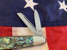 1999 Bulldog Celebrated Dirk Whittler w/ Fiery Abalone Pearl Handles -Mint