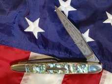 1999 Bulldog Celebrated Dirk Whittler w/ Fiery Abalone Pearl Handles -Mint