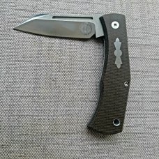 Taylor Made Cochise..Aebl..OD Canvas Micarta..3 11/16" clsd..titanium liners,lanyard tube..coa/pouch
