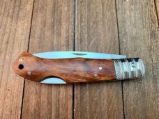 A.G. Russell Seki Japan Made Quince Burl Wood Lockback 2002