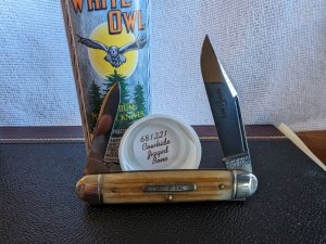 GEC 68 White Owl - Cowhide Jigged Bone LNIT