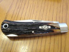 Schatt & Morgan Wire & File Stag Mountain Man Folding Lock Back Hunter Pattern # 3L