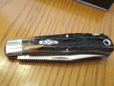 Schatt & Morgan Wire & File Stag Mountain Man Folding Lock Back Hunter Pattern # 3L