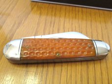 Schatt Morgan Autumn Gold Corn Cob Jigged Bone Sleeveboard Whittler Pattern # 043213