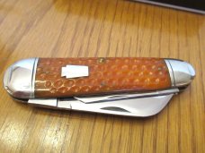 Schatt Morgan Autumn Gold Corn Cob Jigged Bone Sleeveboard Whittler Pattern # 043213