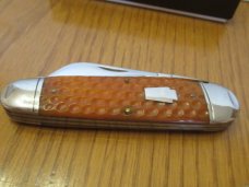 Schatt Morgan Autumn Gold Corn Cob Jigged Bone Sleeveboard Whittler Pattern # 043213