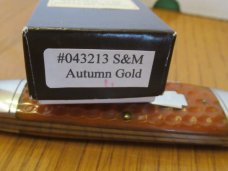 Schatt Morgan Autumn Gold Corn Cob Jigged Bone Sleeveboard Whittler Pattern # 043213